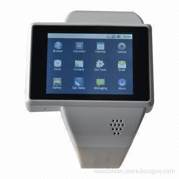 Watch Phone with MTK Dual-core Design, G-sensor and Camera Lens, Supports GPS, Google's Android OS